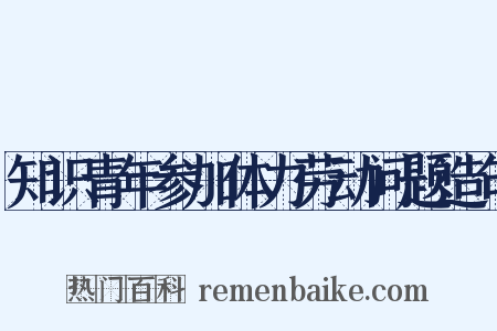 知识青年参加体力劳动问题造句是什么意思的图片